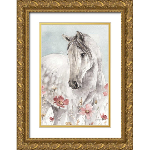 Wild Horses I Crop Gold Ornate Wood Framed Art Print with Double Matting by Audit, Lisa