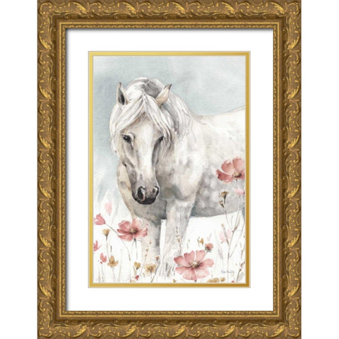 Wild Horses II Crop Gold Ornate Wood Framed Art Print with Double Matting by Audit, Lisa
