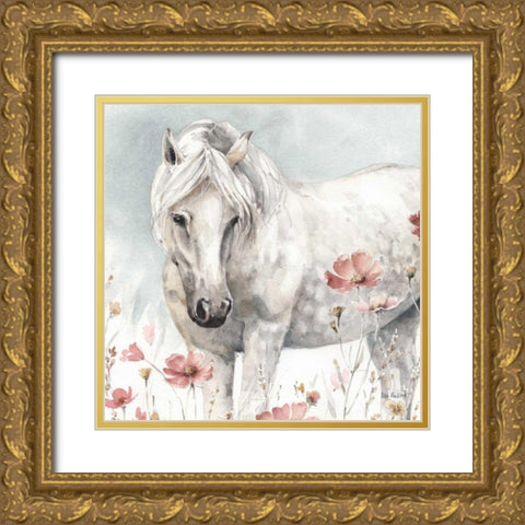 Wild Horses V Gold Ornate Wood Framed Art Print with Double Matting by Audit, Lisa