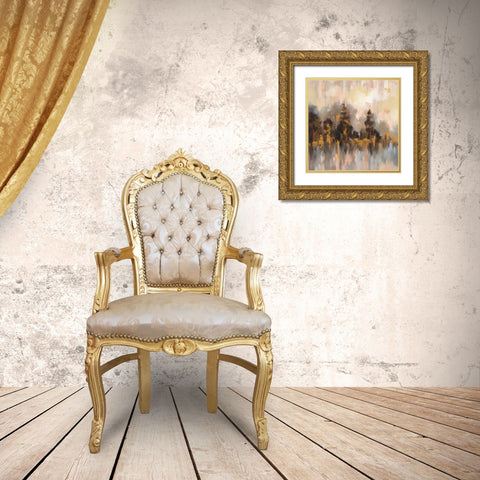 Blushing Forest II Gold Ornate Wood Framed Art Print with Double Matting by Vassileva, Silvia