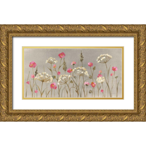 Delicate Garden Gold Ornate Wood Framed Art Print with Double Matting by Vassileva, Silvia