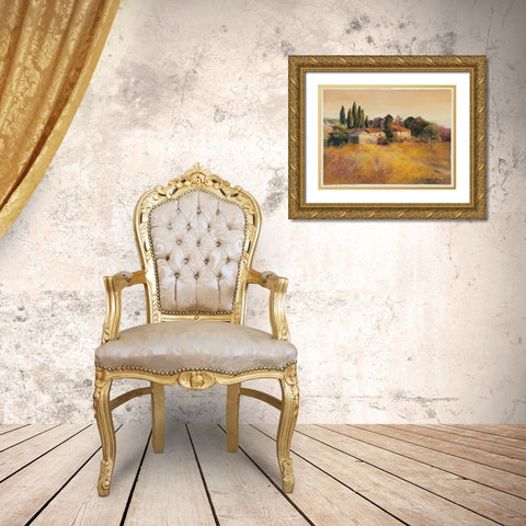 Cerrito di Spoleto Gold Ornate Wood Framed Art Print with Double Matting by Hageman, Marilyn