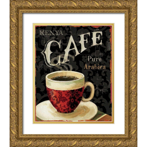 Today s Coffee I Gold Ornate Wood Framed Art Print with Double Matting by Audit, Lisa