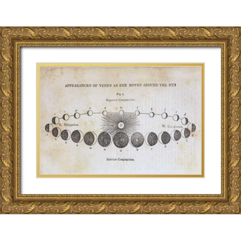 Geography of the Heavens II Gold Ornate Wood Framed Art Print with Double Matting by Wild Apple Portfolio