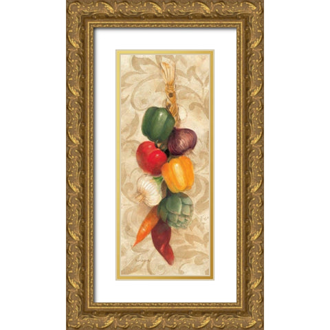 Mixed Vegetables I Gold Ornate Wood Framed Art Print with Double Matting by Hristova, Albena