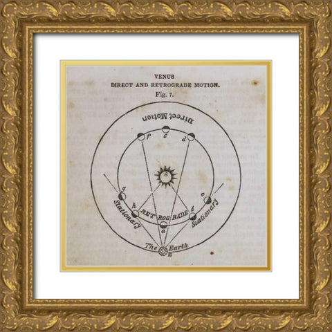 Geography of the Heavens IX Gold Ornate Wood Framed Art Print with Double Matting by Wild Apple Portfolio