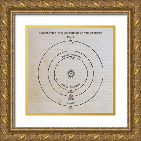Geography of the Heavens X Gold Ornate Wood Framed Art Print with Double Matting by Wild Apple Portfolio