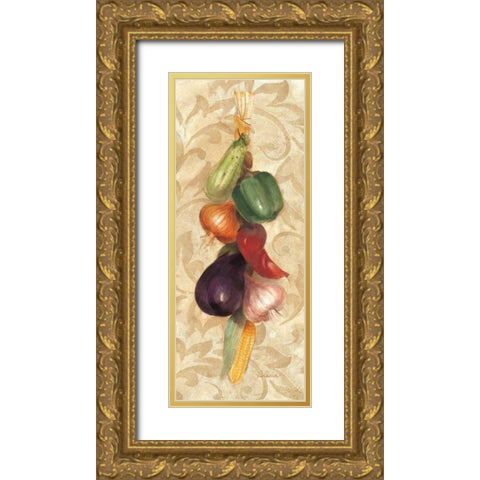 Mixed Vegetables II Gold Ornate Wood Framed Art Print with Double Matting by Hristova, Albena