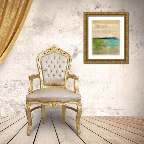 Spring Valley II Gold Ornate Wood Framed Art Print with Double Matting by Vassileva, Silvia