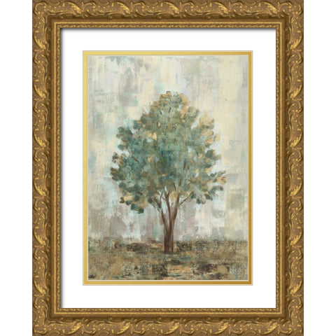 Verdi Trees II Gold Ornate Wood Framed Art Print with Double Matting by Vassileva, Silvia