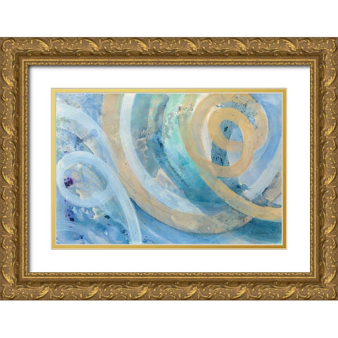 On the Roller Coaster Gold Ornate Wood Framed Art Print with Double Matting by Hristova, Albena