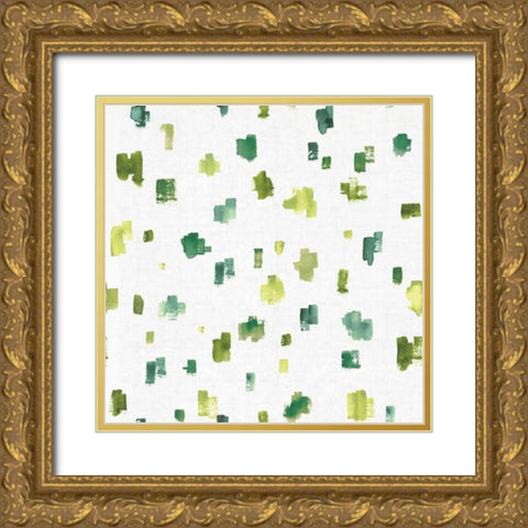 Blue and Green Garden Step 05A Gold Ornate Wood Framed Art Print with Double Matting by Audit, Lisa