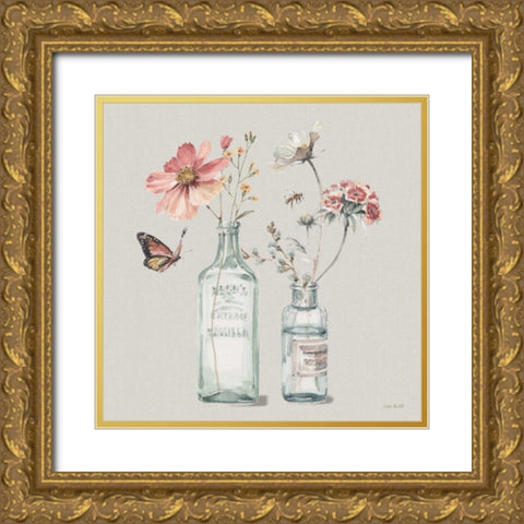 A Country Weekend X Gray Gold Ornate Wood Framed Art Print with Double Matting by Audit, Lisa