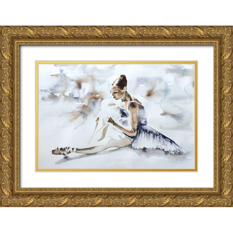Dress Rehearsal Gold Ornate Wood Framed Art Print with Double Matting by Valle, Aimee Del