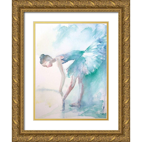 Pointe Shoes Gold Ornate Wood Framed Art Print with Double Matting by Valle, Aimee Del