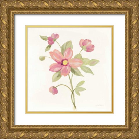 June Bloom III Gold Ornate Wood Framed Art Print with Double Matting by Vassileva, Silvia
