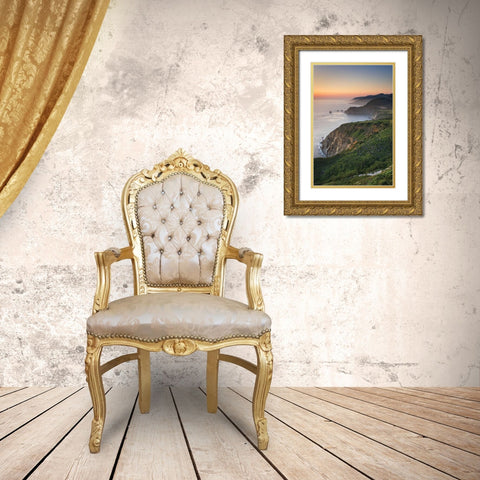 Big Sur II Gold Ornate Wood Framed Art Print with Double Matting by Majchrowicz, Alan