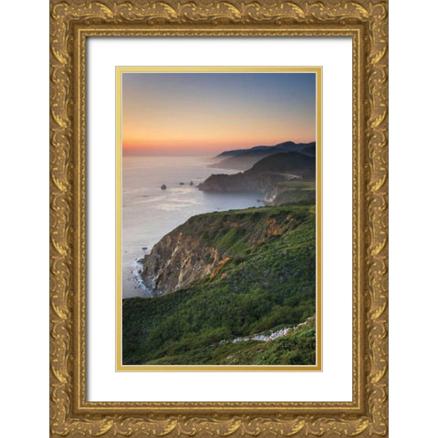 Big Sur II Gold Ornate Wood Framed Art Print with Double Matting by Majchrowicz, Alan