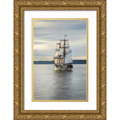 Lady Washington I Gold Ornate Wood Framed Art Print with Double Matting by Majchrowicz, Alan