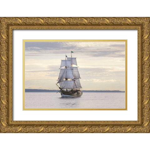 Lady Washington II Gold Ornate Wood Framed Art Print with Double Matting by Majchrowicz, Alan