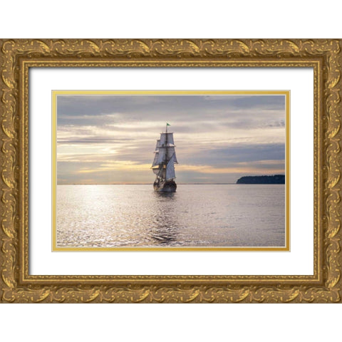 Lady Washington III Gold Ornate Wood Framed Art Print with Double Matting by Majchrowicz, Alan