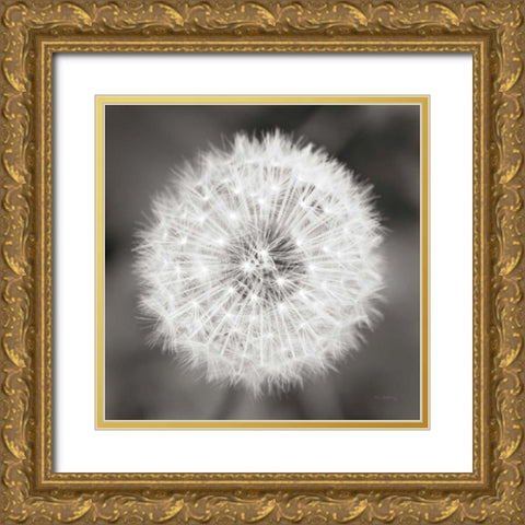 Dandelion Seedhead Gold Ornate Wood Framed Art Print with Double Matting by Audit, Lisa