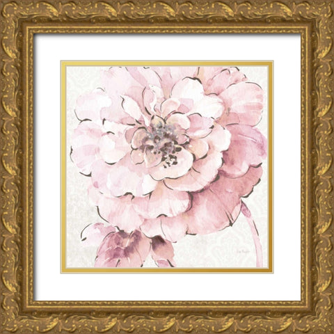 Indigold VII Pink Gold Ornate Wood Framed Art Print with Double Matting by Audit, Lisa