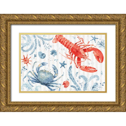 Nautical Life VIII Gold Ornate Wood Framed Art Print with Double Matting by Audit, Lisa