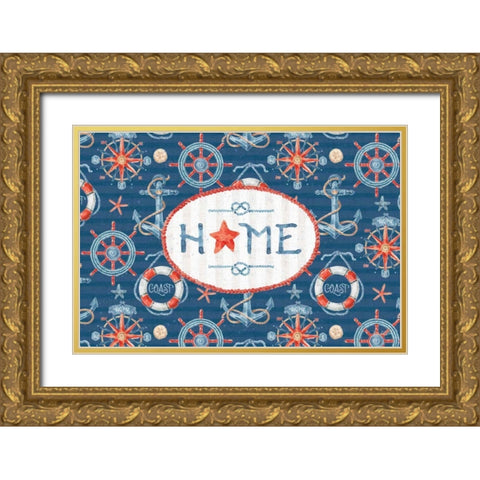 Nautical Life XIII Gold Ornate Wood Framed Art Print with Double Matting by Audit, Lisa