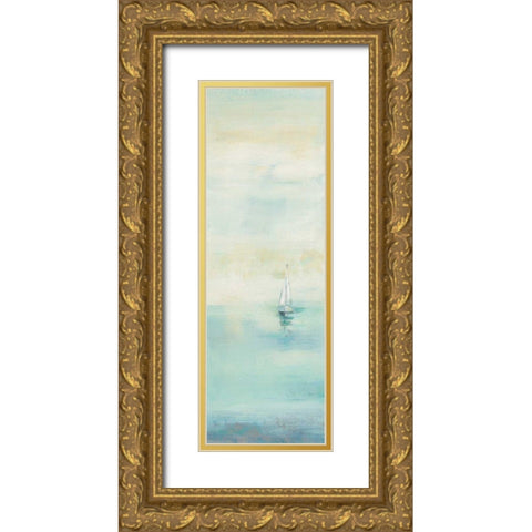 Early Morning Sea I Gold Ornate Wood Framed Art Print with Double Matting by Vassileva, Silvia