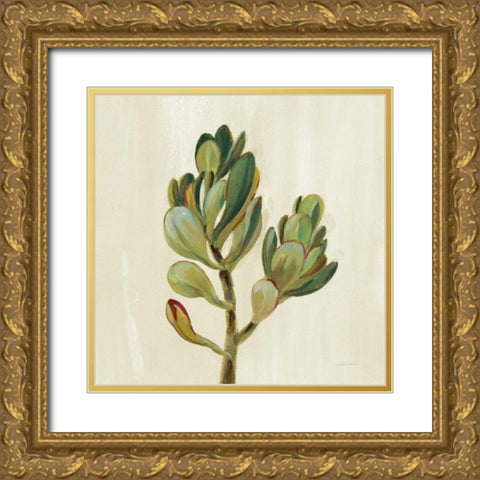 Front Yard Succulent II Gold Ornate Wood Framed Art Print with Double Matting by Vassileva, Silvia