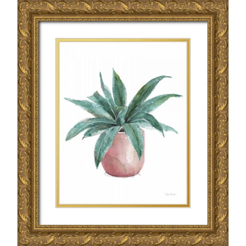 Mixed Greens Succulent I Gold Ornate Wood Framed Art Print with Double Matting by Audit, Lisa