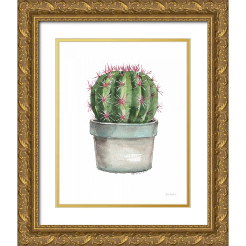 Mixed Greens Succulent II Gold Ornate Wood Framed Art Print with Double Matting by Audit, Lisa