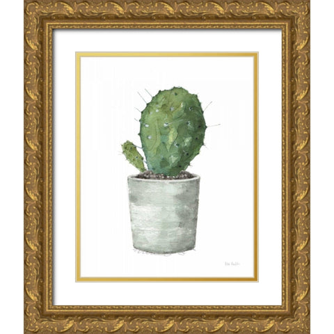 Mixed Greens Succulent VI Gold Ornate Wood Framed Art Print with Double Matting by Audit, Lisa