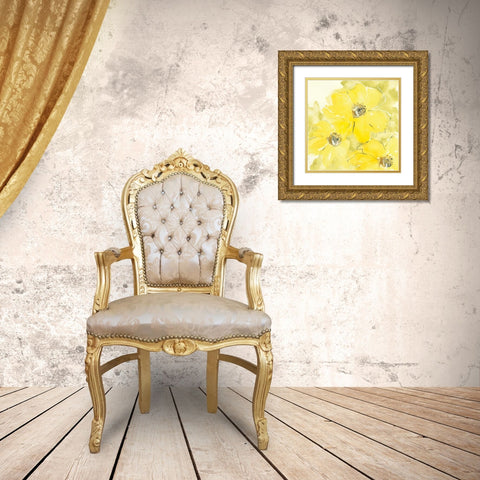 Sunshine Cosmos I Gold Ornate Wood Framed Art Print with Double Matting by Paschke, Chris