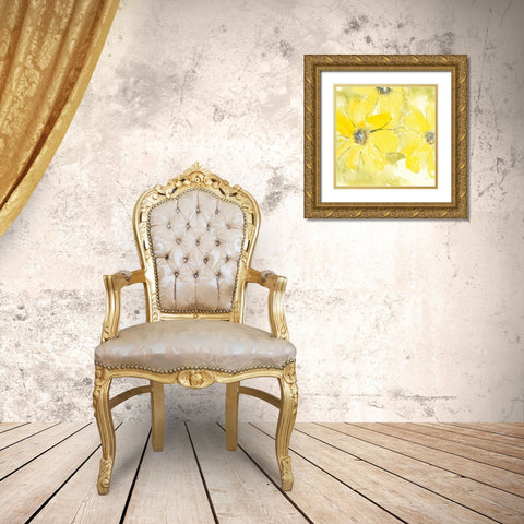 Sunshine Cosmos II Gold Ornate Wood Framed Art Print with Double Matting by Paschke, Chris