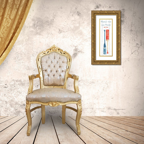 Nautical Life III Vertical Gold Ornate Wood Framed Art Print with Double Matting by Audit, Lisa