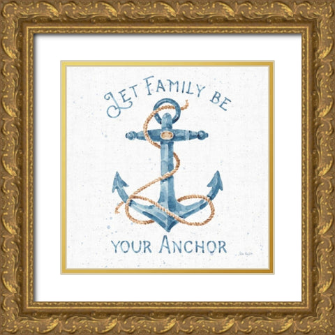Nautical Life IV No Stripes Gold Ornate Wood Framed Art Print with Double Matting by Audit, Lisa
