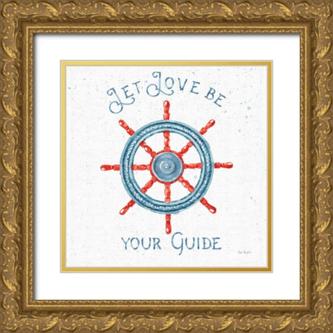 Nautical Life V No Stripes Gold Ornate Wood Framed Art Print with Double Matting by Audit, Lisa