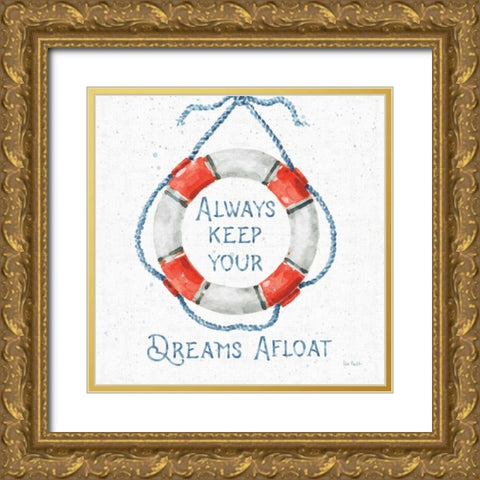 Nautical Life VI No Stripes Gold Ornate Wood Framed Art Print with Double Matting by Audit, Lisa