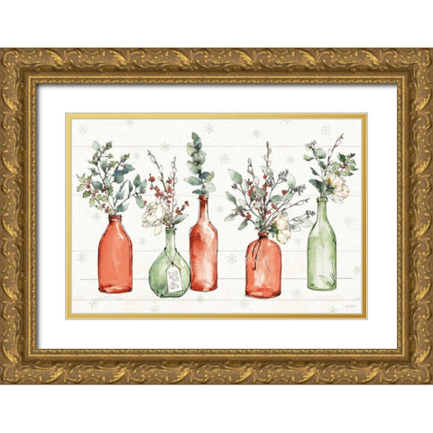 Modern Farmhouse I Christmas Gold Ornate Wood Framed Art Print with Double Matting by Tavoletti, Anne