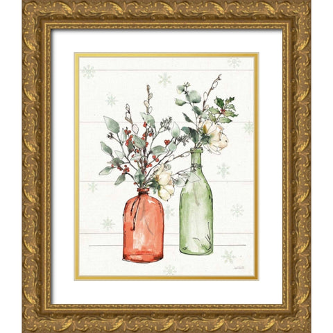 Modern Farmhouse II Christmas Gold Ornate Wood Framed Art Print with Double Matting by Tavoletti, Anne