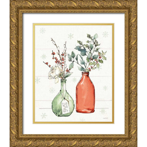 Modern Farmhouse III Christmas Gold Ornate Wood Framed Art Print with Double Matting by Tavoletti, Anne