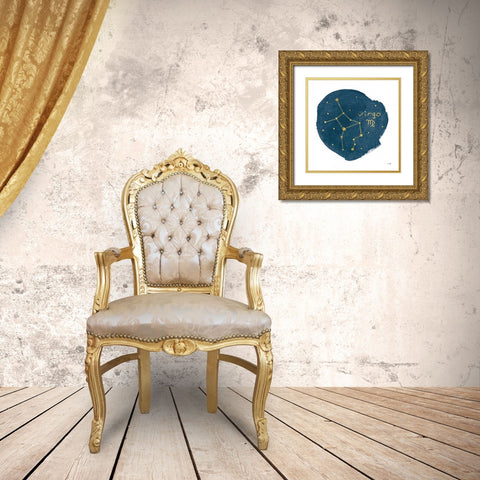 Horoscope Virgo Gold Ornate Wood Framed Art Print with Double Matting by Hershey, Moira