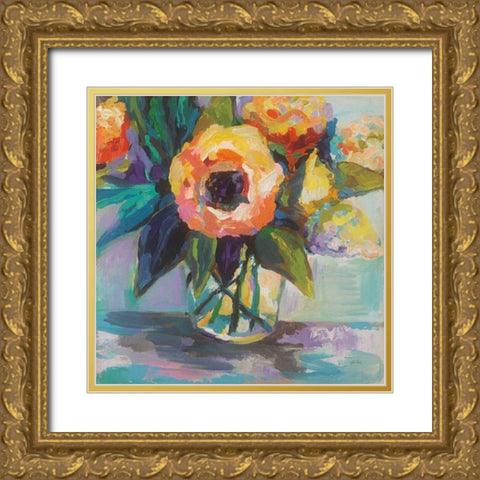Baby Glow Gold Ornate Wood Framed Art Print with Double Matting by Vertentes, Jeanette