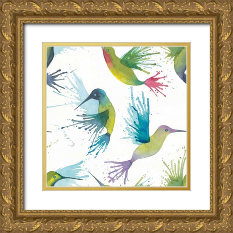 Flit Pattern I Gold Ornate Wood Framed Art Print with Double Matting by DeNeige, Elyse