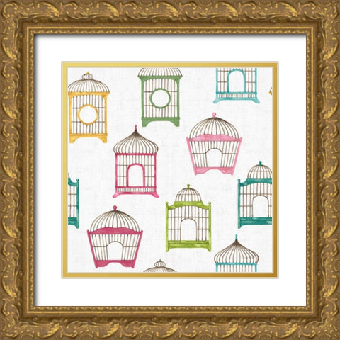 Dogwood Garden Step 03A Gold Ornate Wood Framed Art Print with Double Matting by Audit, Lisa