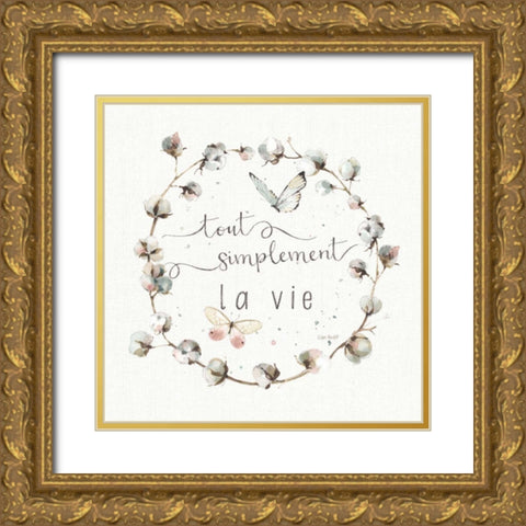 A Country Weekend XVIII French Gold Ornate Wood Framed Art Print with Double Matting by Audit, Lisa