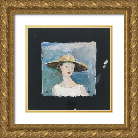 Missy Gold Ornate Wood Framed Art Print with Double Matting by Tillmon, Avery