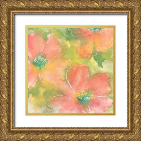 Summer Cosmos I Gold Ornate Wood Framed Art Print with Double Matting by Paschke, Chris